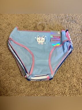 Sweet Princess Girls medium 8 Light Blue Cat Print Briefs 10 Pack new with tags